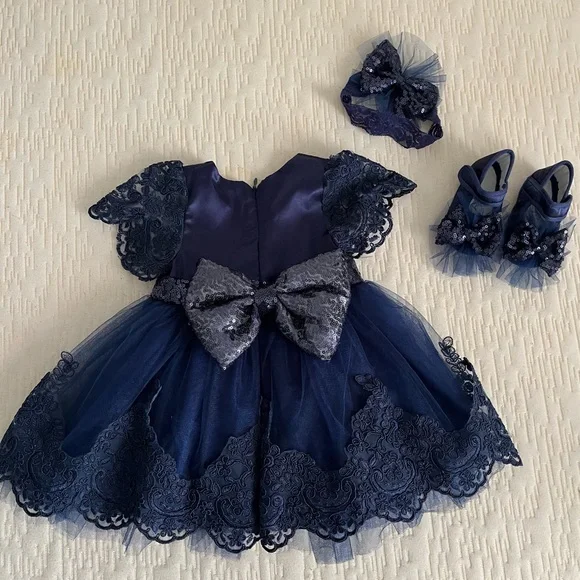 Princess deluxe 3 piece lace frilly dress - Picture 2 of 4
